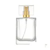 Garrafa de perfume 30 ml de vidro quadrado por bico de distribuição de cosméticos garrafas de spray de 100 pcs/lot entrega de saúde de beleza de altura dedor dhtzo