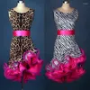 Stage Wear Latin Dance Dress Women Zebra/Leopard Grain Ballroom Dancing Dresses Cha Cha/Rumba/Samba Clothing Vestido De Danza