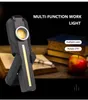 Flashlights Torches Rechargeable LED COB Work Light Portable Magnetic Folding USB Charging Handheld Drop