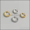 Hoop Huggie 100 Pure 925 Sterling Sier Small Round Beads Earrings For Women Korea Japan Ins Simple Earring Fine Jewelry Yme509 Dro Otil9