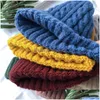 Beanie/Skull Caps Autumn Winter Män Kvinnor Stickad Hat Solid Color Warme Beanie Sticking Hats Drop Delivery Fashion Accessories Scarves Dhoij