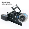 ZONESUN ZS-TB50SM Industrial Equipment Label Applicator Electric Labeling Machine Round Cylindrical Glass Plastic Bottle Jar Tin Can Sticker