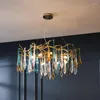 Pendant Lamps Nordic Crystal Chandeliers Indoor Lighting Living Room Dinning Led Ceiling Chandelier Lamp For Home Deoration Hanging