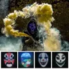 Party Masks Neon Led Luminous Carnival Festival Changing Bluetooth RGB Lights Up Costume Props Christmas Decor 230113