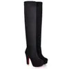 Boots 2023 أنثى على منصة Winle Winter High Women الكعوب Long Ladies Shoes بالإضافة إلى حجم 45 46