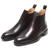 Botte Luxe Men Work Boots Fashion Office äkta läder bästa designer handgjorda man skor da025