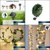 Autres Articles Ménagers Lumières Solaires Fée Feuille D'érable 10M / 5M / 2M Led Guirlande Extérieure Étanche Décoration De Jardin De Noël Drop Del Otrpc