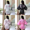 Dames robe satijnen slaapkleding zomer sexy print vrouwen Chinese bruidsmeisje kimono badjas jurk losse huisdressing nachthemd gewaden 230112