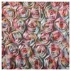 Fabric and Sewing Pink Three dimensional Rose Semi Transparent Yarn DIY Creative Dress Wedding Background Decoration Designer 230113