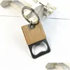 Openers Portable Small Bottle Opener With Wood Handle Wine Beer Soda Glass Cap Key Chain For Home Kitchen Bar Lx4078 Drop Delivery G Dh3Sv