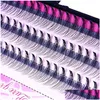 Yanlış Kirpikler 10D C Curl Siyah Mink Bireysel Küme Göz Kirpikleri Aşağı Sahte Uzantılar Araçları Dağıtım Sağlık Güzellik Makyajı Dhupw