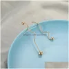 Stud Fashion Jewelry Womens Boucles d'oreilles en métal Distorsion géométrique asymétrique Long Drop Delivery Dhmen
