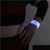 Party Decoration 1Pcs Led Luminous Glowing Wrist Candycolored Movement Bracelet Light Glow Sticks Braceletshalloween Propsparty Drop Dhqyb