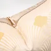 Pillow High Precision Beige Yellow Sector Throw Pillows Case Light Luxury Jacquard Cover 30/45/50CM Sofa Bed Chair Home Decor