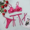 Kadın Külot Bras Setleri Kadın Seksi Sütyen Teşhal Setleri Charm Charm Ladies Bra Panties Lingerie Üç Parçalı Set