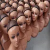2023 Plastisk kvinnlig mannequin torso canvas huvud peruk huvud mögel konsol barhuvudet falska afrikanska akrylark kroppsmycken modell d071