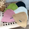 Sombreros de ala ancha, sombrero de pescador de lana para mujer, Otoño e Invierno, tejido de pescador sólido para mujer, bonitos gorros verdes de moda literaria