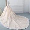 Plus Size uma linha Vestidos de Noiva Mangas Longas Ilusão Apliques de Renda Joia Transparente Decote em V Pérolas Frisadas Custom Made Capela com lantejoulas Vestido de Noiva Vestido de Noiva Vestios De Novia