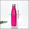 Bouteilles d'eau Cadeau Sublimation 17oz Cola Bouteille Portable 500ml Flacons à double paroi en acier inoxydable Vtky2246 Drop Delivery H Dhqdg