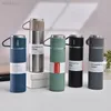 Double Stainless Steel 500ML Water bottles 3 In 1 set of Thermos Mug Leak Proof Travel Flasks Cup Cup for Tea Water Coffee Thermo Cafe Gift Box