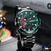 ساعة Wristwatches Curren Stainless Steel Watches for Mens Creative Flash