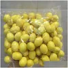 Articles de nouveauté Mini Jaune Artificiel Faux Citron Simation Fruits En Plastique Salon Cuisine Décoration De La Maison Table Décorative Ornamen Dhboz