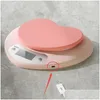 Vägande skalor Pink Heart Mini Electronic Digital Kitchen Scale exakt gram bakning 2000g/0,1 g droppleveranskontorskolor DHXKU