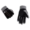 Gants sans doigts hiver hommes gants chauds en daim véritable gants en cuir de porc mitaines mâle épais vélo moto gants hommes tricotés Guantes 230113