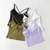 Women's Tanks Women Sexy Bra Line Stitch Strap Camis Top With Keyhole And Cross Straps Details