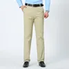 Men's Pants Spring And Summer Brand Men's Trousers Middle-aged Men Thin Casual Solid Color Loose Pant High Waist Cotton