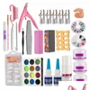 Nagelkitssatser 2023 Set Acrylic Liquid Glitter Powder File Brush Tips Tools Diy Kit 27set Drop Delivery Health Beauty DHM5L