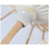 Зонтичные свадебные невесты зоны белая бумага зонтик деревянная ручка японская китайская ремесла 40 см диаметром 60 см SN1038 Drop Delivery H DHXE0