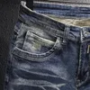 Hommes Jeans Streetwear Mode Rétro Bleu Élastique Slim Fit Déchiré Vintage Designer Casual Stretch Denim Pantalon Hombre 230113