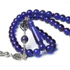 Strand résine tasbih bleu ambre couleur musulman Tesbih 33 51 99 Perles de prière islamiques Eid Gift Arabe Fashion Rosary Misbaha