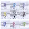 Autres articles ménagers MTI Couleurs Pu Cuir Tressé Corde Porte-clés Sac à main Pendentif Porte-clés de voiture Hommes Femmes Tissé Métal Keyc Dhcwr