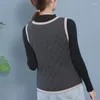 Coletes femininos jaqueta de colete curto mulheres outono inverno engrossar na cintura algodão fêmea feminina quente cardigan sem mangas gilet femme