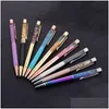 Promoção de canetas esferográficas por atacado de cores diferentes Crystal Diamond Pen Roller Ball para escrever presente de natal 0479 Drop entregando dhfln