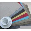 Mats Pads Placemats Dining Table Mat Stain Slip Resistant Washable Pvc Heat Insation El Restaurant Modern Bar Plate Drop Delivery Dh3Gy