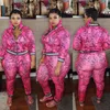 Women's Two Piece Pants Pink Outfits For Women White 2 Set Oversize Leopard Top And 2023 Sping Summer