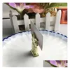 Party Favor Style Gold Pineapple Place Card Holder Table Number Figure Stand Supplies Wedding Digital Seat Decoration Za1394 Drop De Dh024