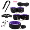Bondage Adults Products Sex Games Set BDSM Leather Toy Kits Handcuffs Toys Anal Plug Tail Women Exotic Accessories 230113