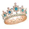 Bruiloft haar sieraden luxe koninklijke koning kroon bruid tiaras en kronen koningin kristal diadeem prom hoofdtooi hoofd accessorie optorie optocht 230112