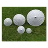 Umbrellas Wedding Bride Parasols White Paper Umbrella Wooden Handle Japanese Chinese Craft 40Cm 60Cm Diameter Sn1038 Drop Delivery H Dhxe0