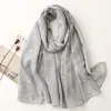 Scarves 2023 Spring And Summer Luxury Foil Ladies Wild Leopard Scarf Female Long Shawl Thin White Fashionable