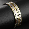 Link armbanden Granny Chic Hand Chain Design Magnetic Health Bangles 316L roestvrijstalen energie gezonde armband voor vrouwelijke mannen