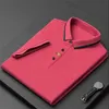 High end brand embroidered short sleeved cotton polo shirt men s T shirt Korean fashion clothing summer luxury top Size M-4XL