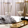 Wine Glasses Creative Hammer Golden Edge Crystal glass Champagne European Goblet Red Bar ware Cocktail 230113