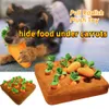 Hondenspeelgoed Chews Cat wortel pluche huisdier groente snuif huisdieren verbergen voedsel om de eetgewoonten te verbeteren duurzame s accessoires 230113