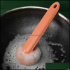 Cleaning Brushes Long Handled Stainless Steel Sponges Pot Washing Wire Ball Brush Sink Floor Mtipurpose Wash Kitchen Tool Dish Pots Dhefu