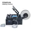 Zonesun zs-tb16p flaskförpackningsmaskin etikett applikator märkningsmaskin elektrisk fot switch rund glas plast flask burk inal klistermärke förpackning